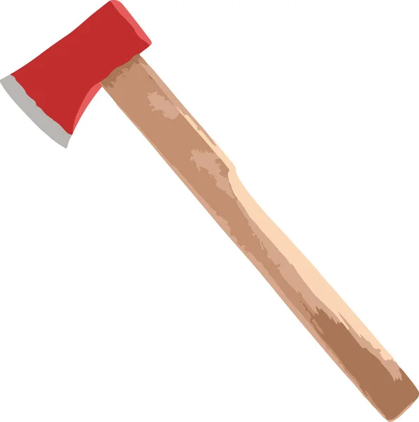 Красный Топор Коричневой Ручкой — стоковое фото