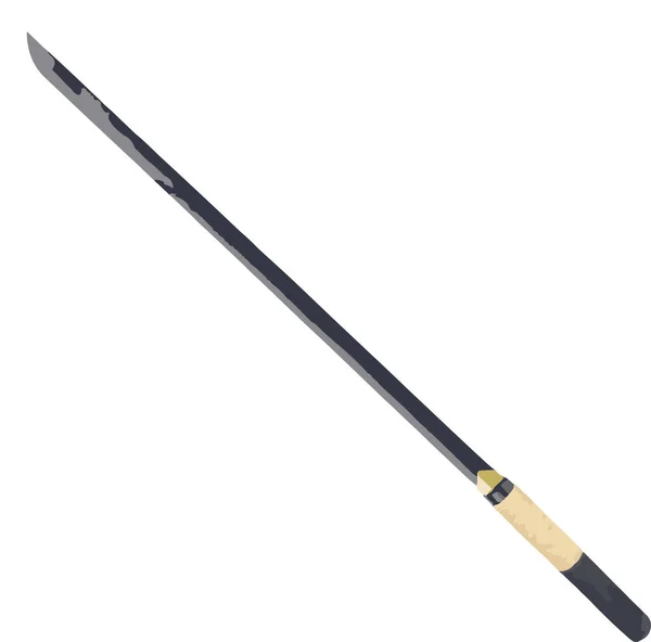 Espada Azul Estilo Chino Con Mango Amarillo —  Fotos de Stock