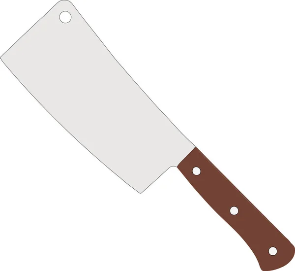 Eto Knife Chops Large Pork — Stock Photo, Image