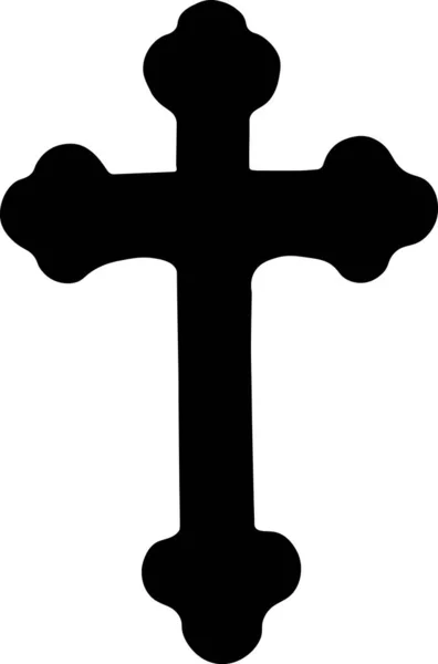 Черный Крест Характеризуется Вау Изогнутой Полосой — стоковое фото