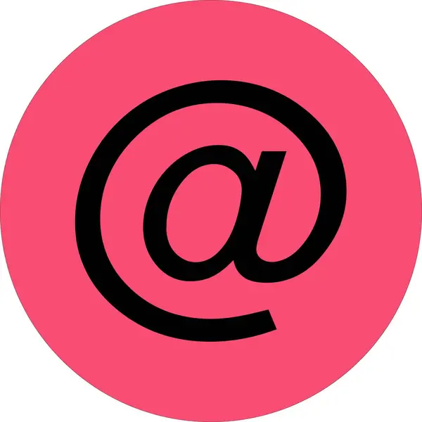 White Sign Symbol Middle Pink Circle — Stock Photo, Image