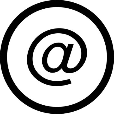 Siyah işaret işareti, beyaz, yuvarlak bir şarkının ortasında.