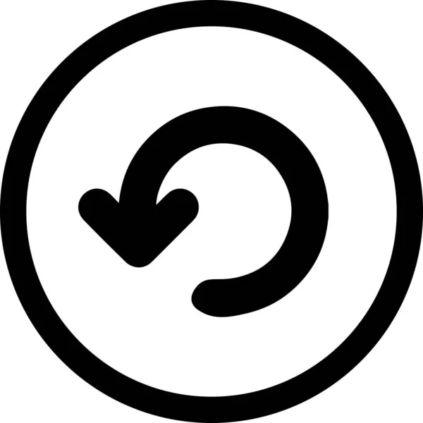 Das Schwarze Undo Zeichen Hat Einen Weißen Kreis Und Einen — Stockfoto