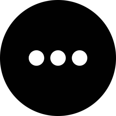 Üç beyaz nokta siyah bir çemberin tam ortasında.