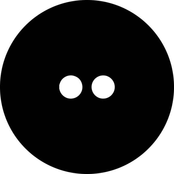 Dwie Białe Kropki Środku Czarnego Okręgu — Zdjęcie stockowe