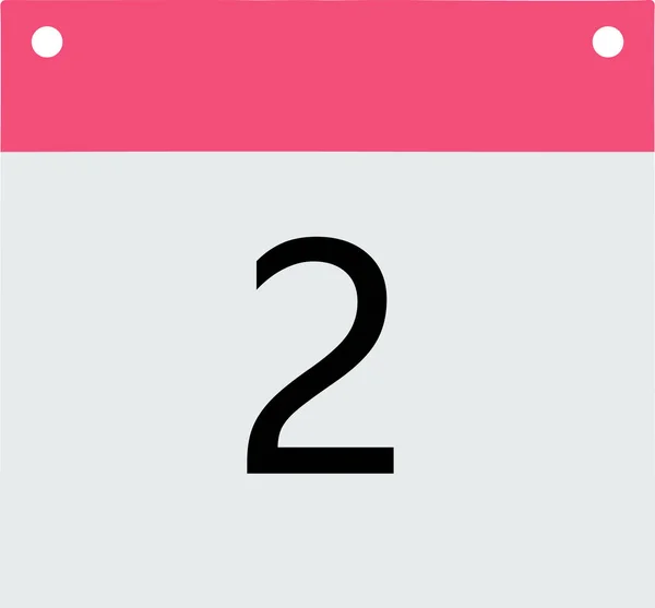 ヘッダーカレンダー ピンク底グレーブラックナンバー2 — ストック写真