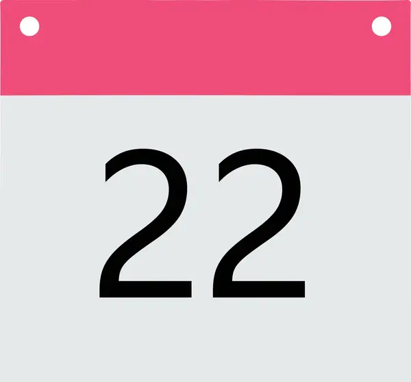 Header Kalender Roze Onderste Grijs Zwart Nummer — Stockfoto