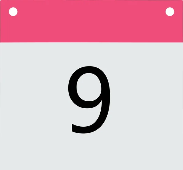 Header Calendar Pink Bottom Gray Black Number — Stock Photo, Image