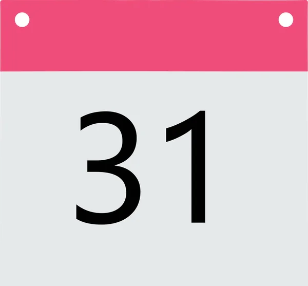 Başlık takvimi pembe alt gri siyah numara 31