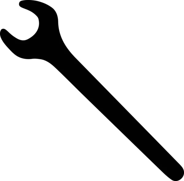 Wrench Icon Black Head — Stock Photo, Image