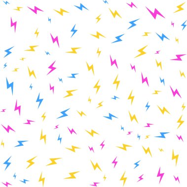 Rastgele bir şekil sarı şimşek deseni Mavi, mor