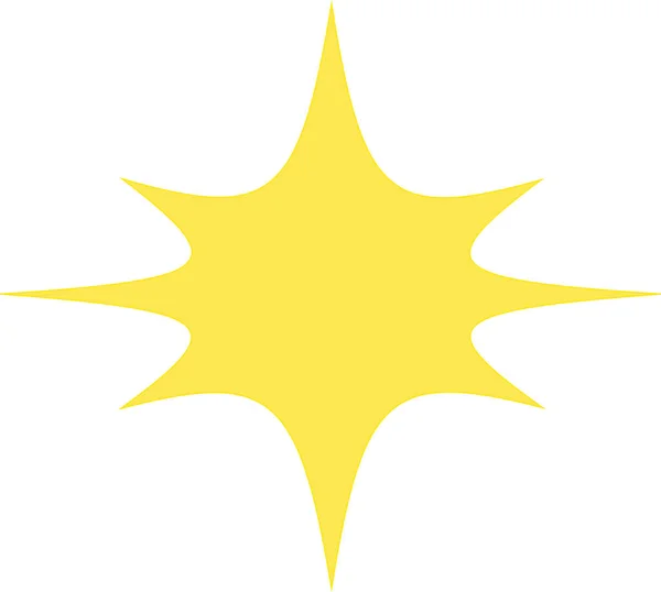 Shiny Yellow Eight Pointed Star — Stock Photo, Image