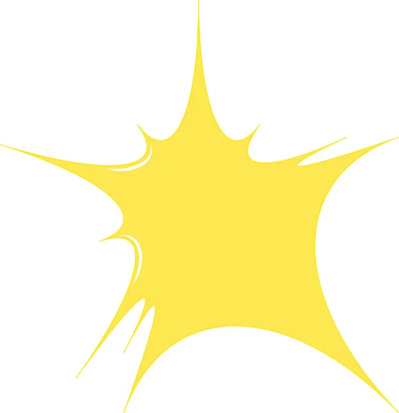 Желтая Многоконечная Звезда Необычной Формы — стоковое фото