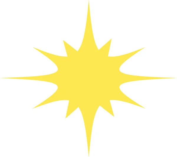 Zwölfzackige Sterne Funkelnd Gelb — Stockfoto