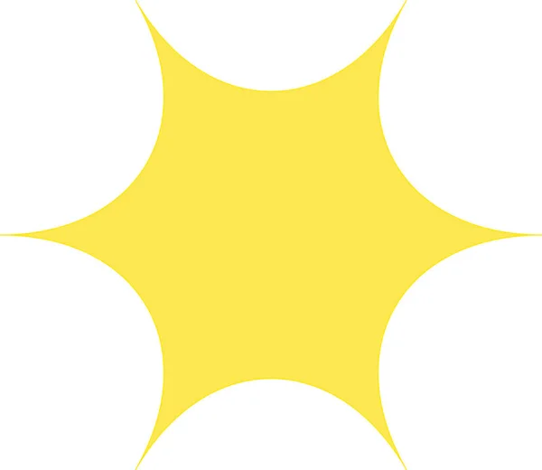 Parlak Sarı Altı Köşeli Bir Yıldız — Stok fotoğraf