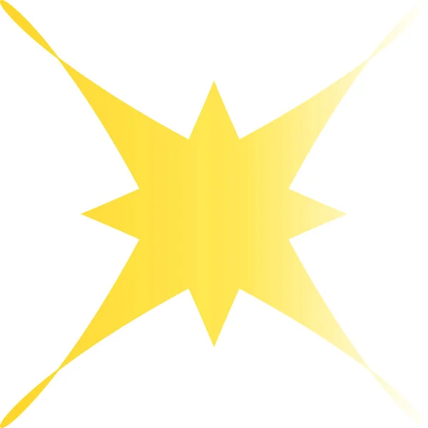 Multi Pointed Yellow Star Long Side — Stock Photo, Image