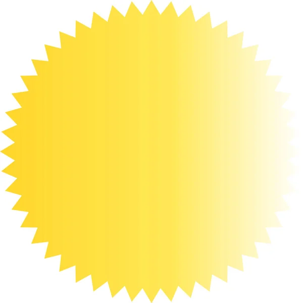 Estrella Amarilla Seis Puntas Con Centro Blanco —  Fotos de Stock