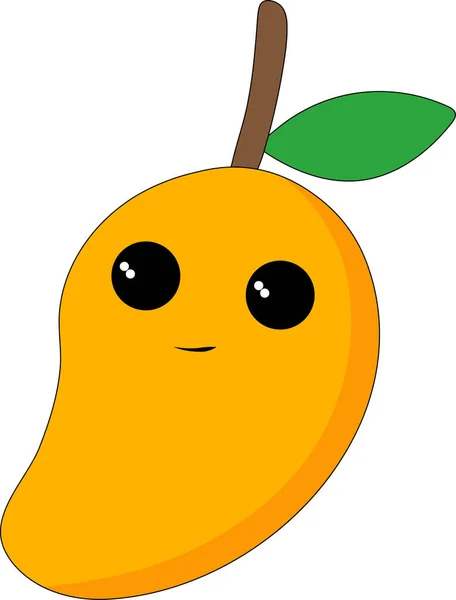 Golden Yellow Ripe Mango Has Cute Gatoon — Stock Photo, Image