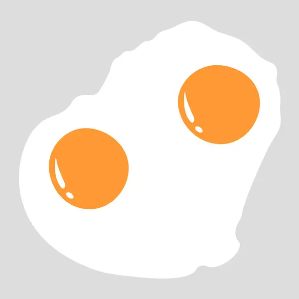 卵白の真ん中にオレンジの揚げ卵 — ストック写真