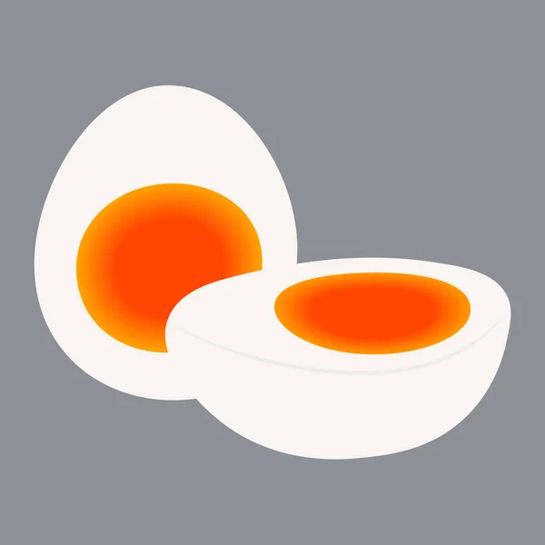 Варене Яйце Розділене Напівзубці — стокове фото
