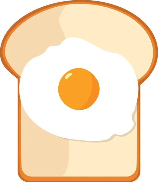 一片面包 在面包上放上煎蛋 — 图库照片