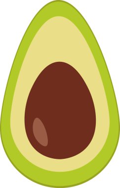 Kahverengi pigmentli 1 avokado yeşil yarımküre