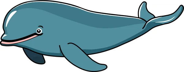 Голубой Дельфин Плавает Море — стоковое фото