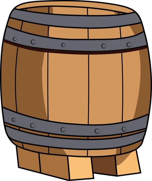 cute cartoon brown wine barrel