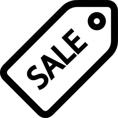 Siyah ve beyaz işaret indirimi iletisi