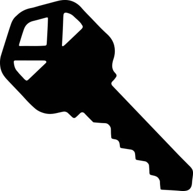 1 siyah ev kilidi anahtarı