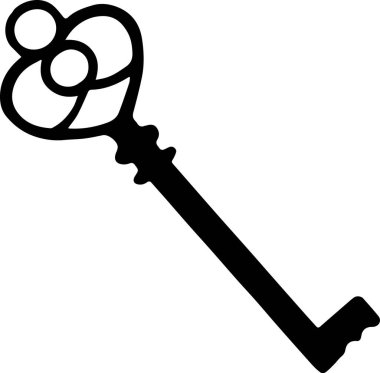 Antika Siyah Anahtar Şablonu 3