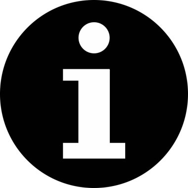 Siyah arkaplan ile bilgi simgesi deseni