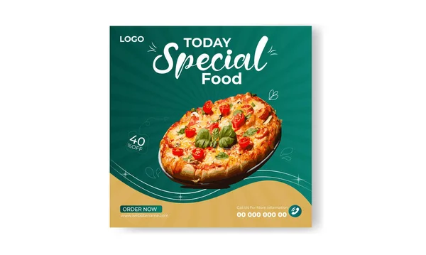 Sosyal medya gıda tasarımı restoran afişi iş tanıtımı şablonu