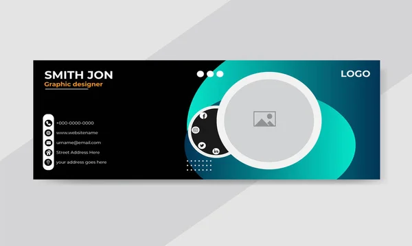 Ücretsiz vektör imzası tasarımı ve sosyal medya post tasarım şablonu