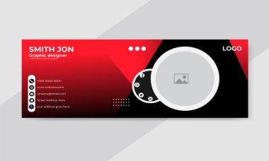 Ücretsiz vektör imzası tasarımı ve sosyal medya post tasarım şablonu