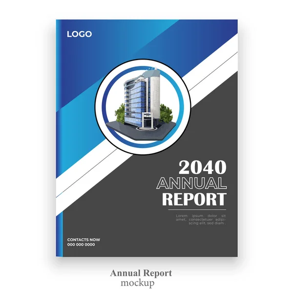 Serbest vektör modern şirket yıllık rapor şablonu