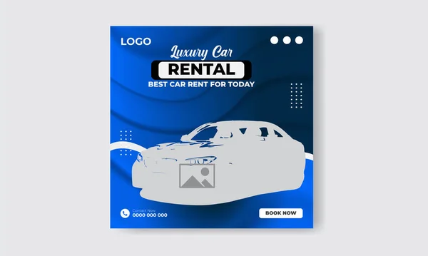 stock vector Free vector car rental instagram social media post design template