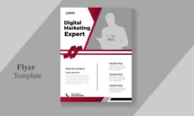 Serbest vektör iş broşürü tasarım şablonu