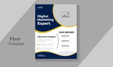 Serbest vektör iş broşürü tasarım şablonu