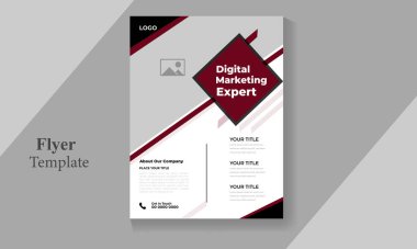 Serbest vektör iş broşürü tasarım şablonu