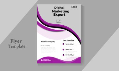 Serbest vektör iş broşürü tasarım şablonu