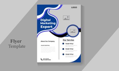 Serbest vektör iş broşürü tasarım şablonu