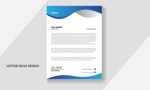 Vektör modern şirket antetli tasarım şablonu