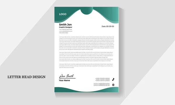 Vektör modern şirket antetli tasarım şablonu