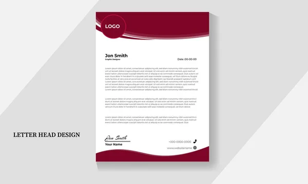 Vektör modern şirket antetli tasarım şablonu