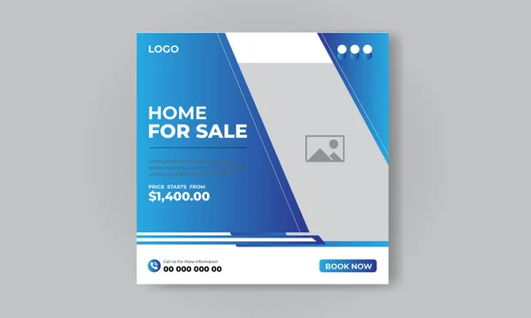 stock vector Free vector real estate house property instagram post or social media banner template