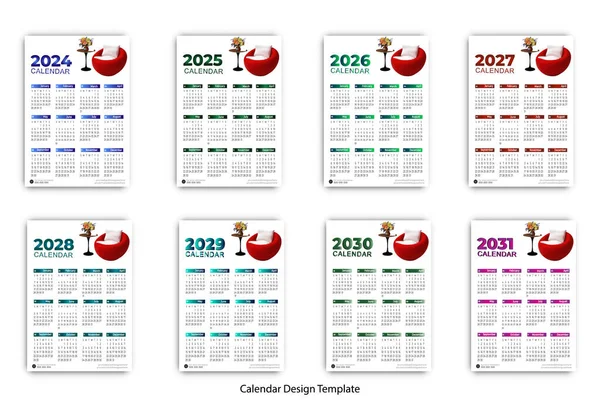 Takvim tasarım şablonu modern biçimdedir