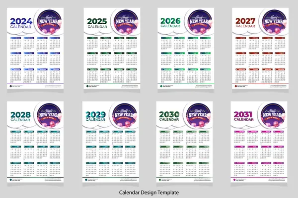 Takvim tasarım şablonu modern biçimdedir