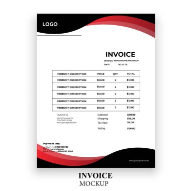 Modern fatura basit tasarım şablonu