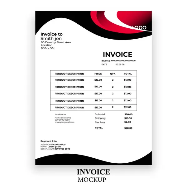 Modern fatura basit tasarım şablonu